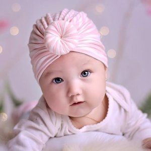 Turban baby girl hat accessory